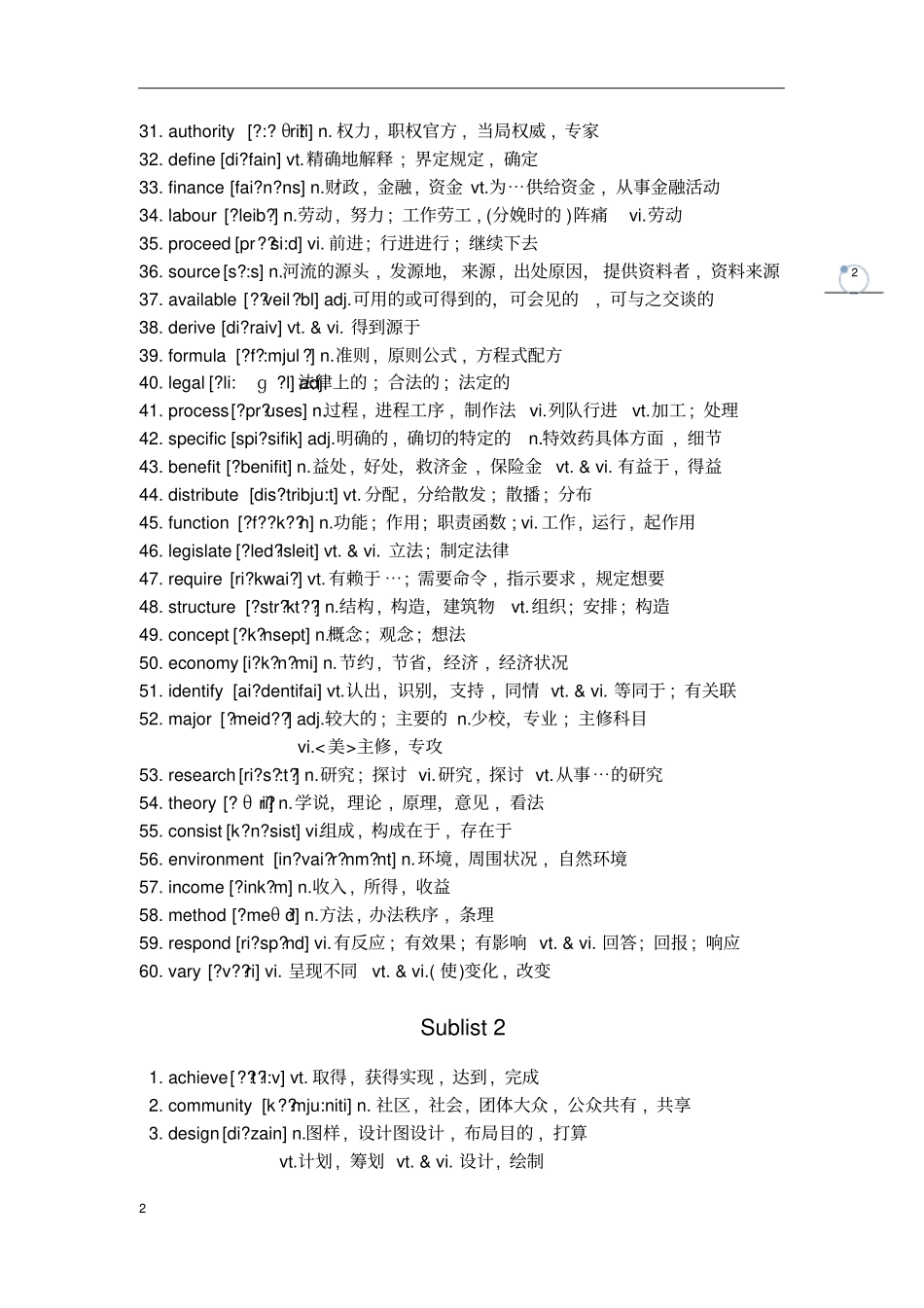 四六级考试核心词汇_第2页