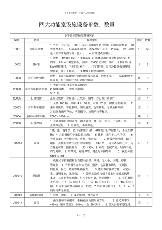 四大功能室设施设备参数、数量001