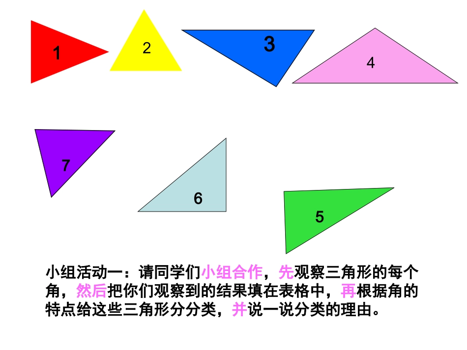 小学数学2011版本小学四年级育才小学吴艾花四年级数学三角形的分类_第2页