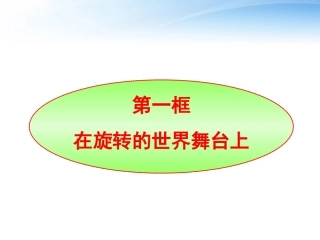 2012九年级政治-第11课1框-《在旋转的世界舞台上》同步课件-鲁人版