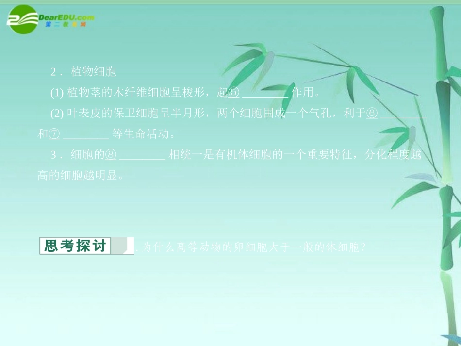 《金版》高中生物-第一单元-第二节细胞的形态和功能课件-中图版必修1_第3页