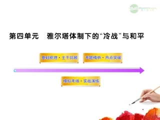 2012版高中历史全程复习方略配套课件-第4单元-雅尔塔体制下的“冷战”与和平-岳麓版选修3