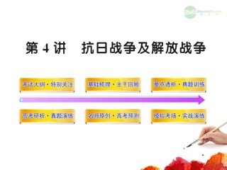 2012版高中历史全程复习方略配套课件-4.4-抗日战争及解放战争-新人教版