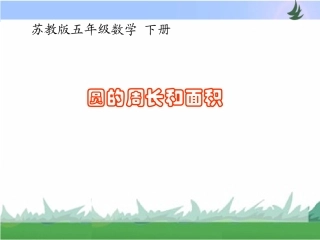 第六单元----第八课时《圆的周长和面积》