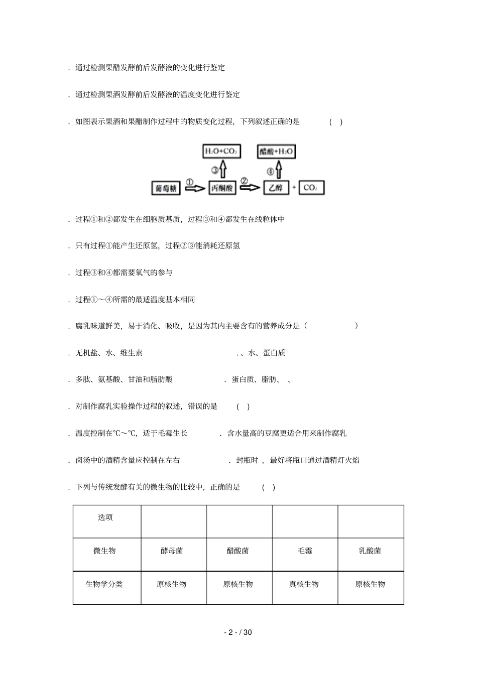 四川南充阆中中学2018_2019学年高二生物3月月考试题201905030117_第2页