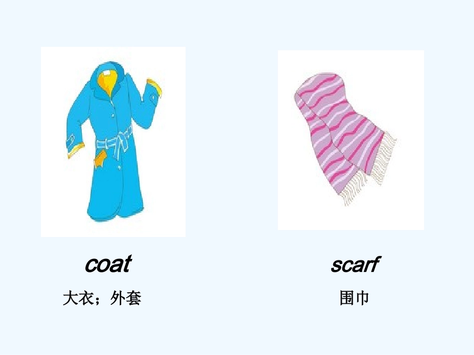 冀教版四年级英语上册Lesson3---Coat--and--Scarf_第2页