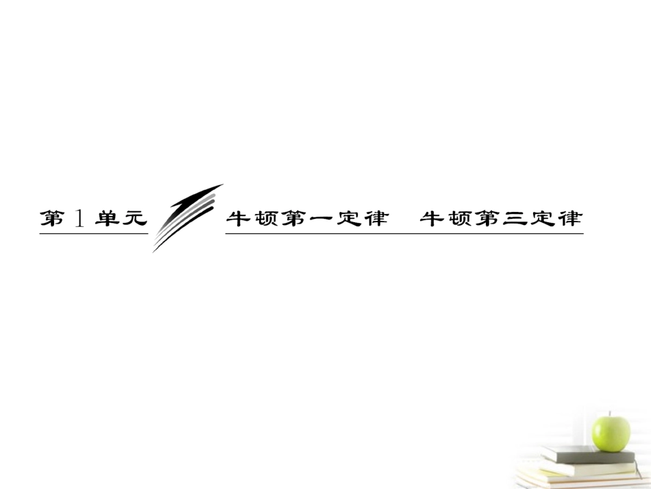 【三维设计】2013届高考物理一轮复习-第三章--第1单元--牛顿第一定律-牛顿第三定律课件-新人教版(安徽-北_第3页