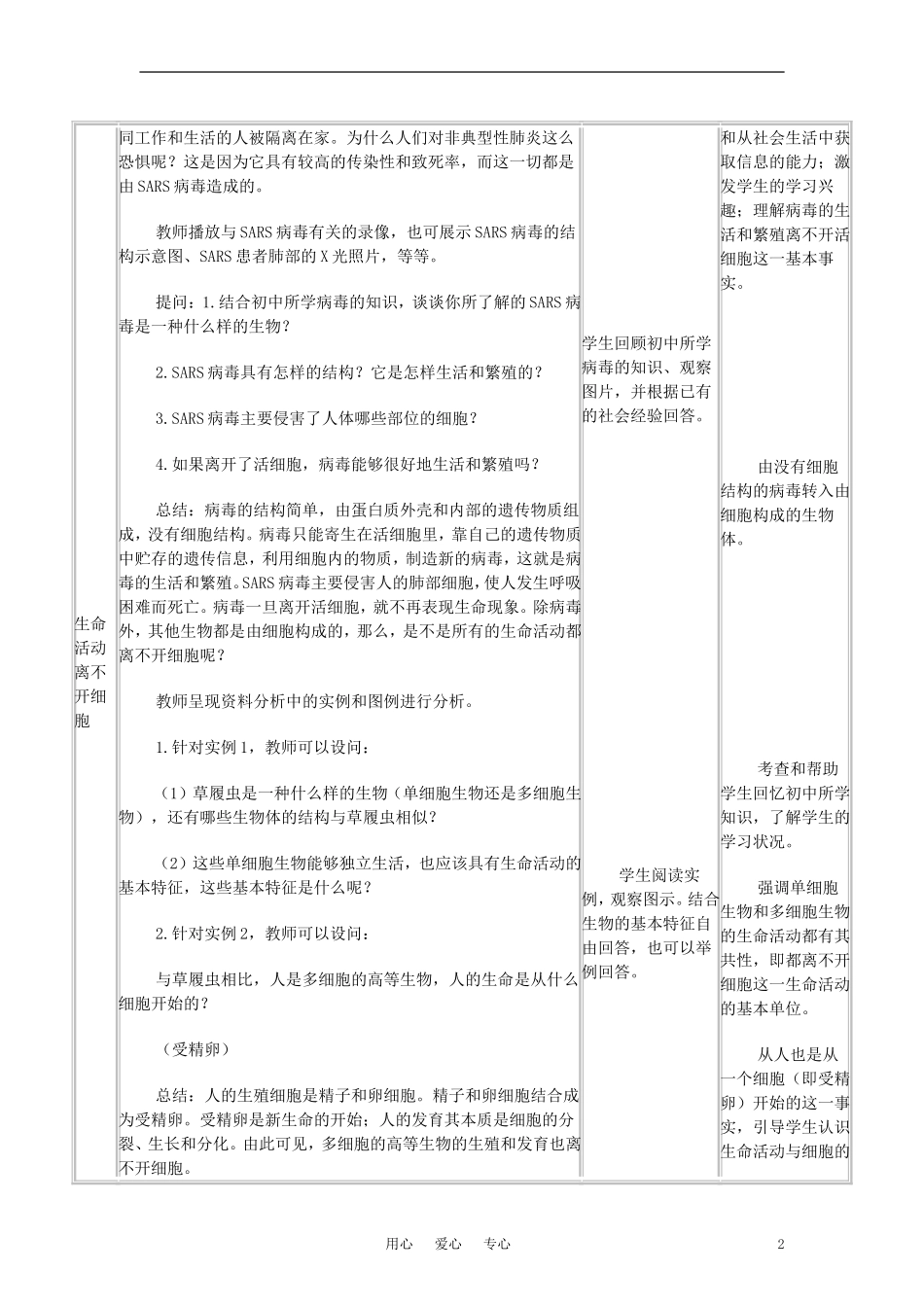 高中生物《从生物圈到细胞》教案17-新人教版必修1_第2页