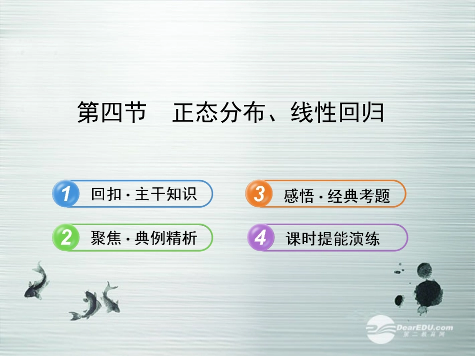 【全程复习方略】(广西专用)2013版高中数学-12.4正态分布、线性回归配套课件-理-新人教A版_第1页