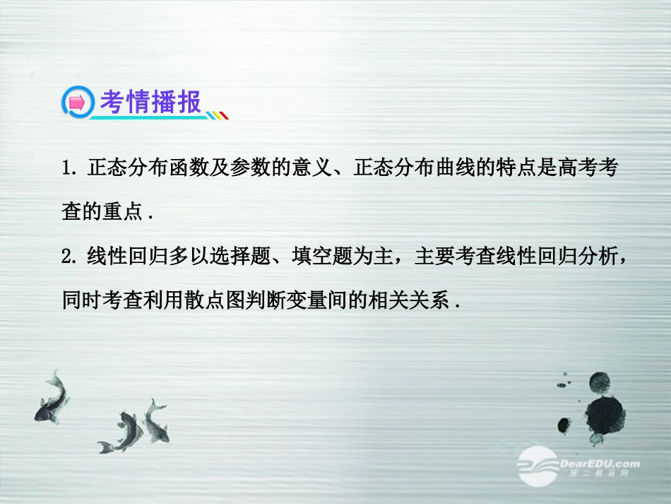 【全程复习方略】(广西专用)2013版高中数学-12.4正态分布、线性回归配套课件-理-新人教A版_第3页