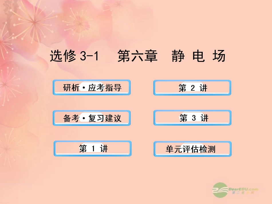 【全程复习方略】2013版高中物理-6静-电-场课件-沪科版_第1页