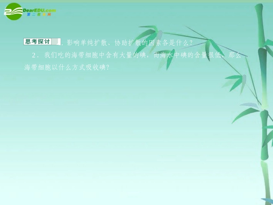 《金版》高中生物-第三单元-第二节细胞膜的物质运输功能课件-中图版必修1_第2页