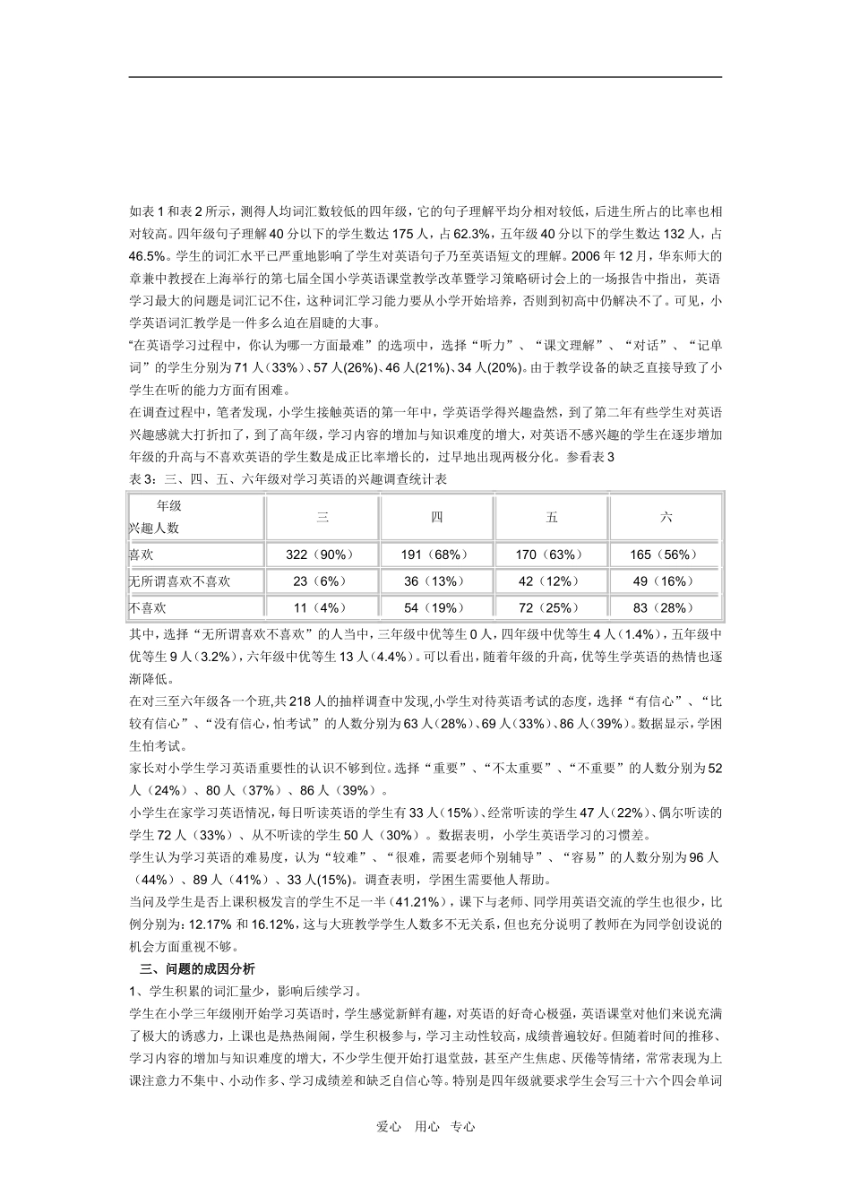 小学英语教学论文-关于小学中高学段英语两极分化现象的调查报告_第2页