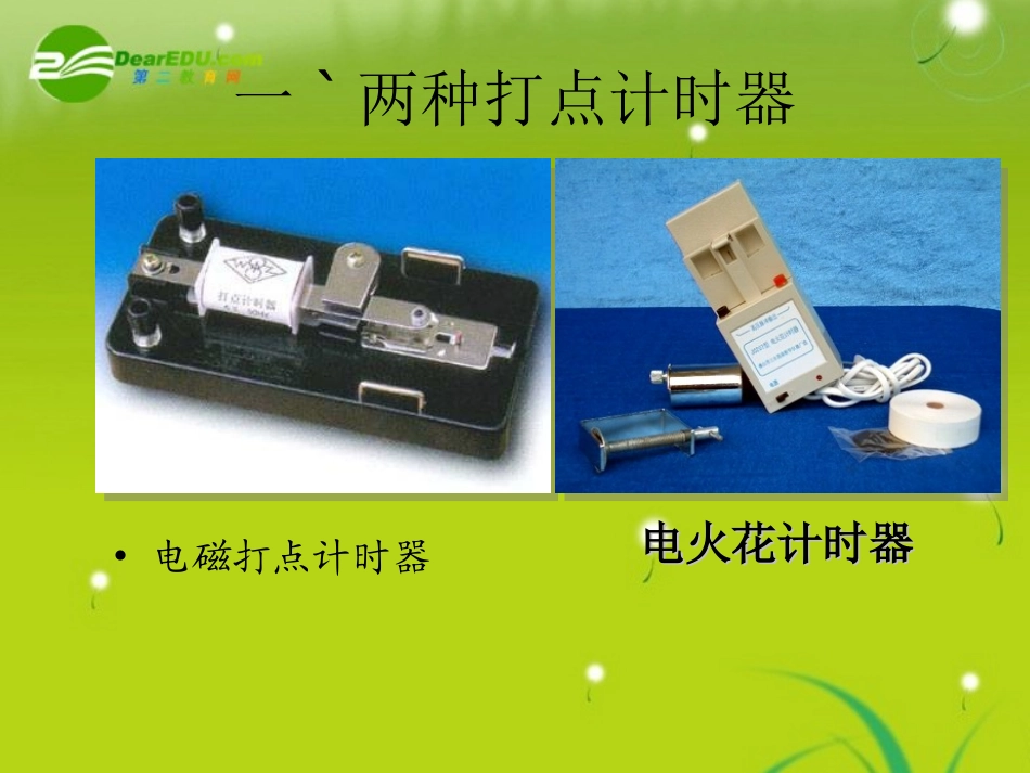 高中物理-1.4用打点计时器测速度课件-新人教版必修1_第3页