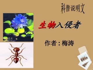 浙江省杭州市绿城育华中学八年级语文上册《生物入侵者》课件-苏教版