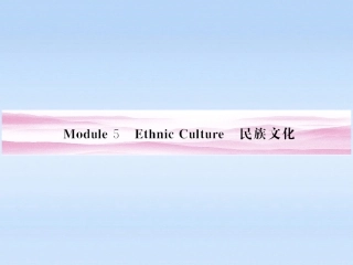 《金版新学案》山东省2012高考英语-Module-5-Ethnic-Culture总复习课件-外研版选修7