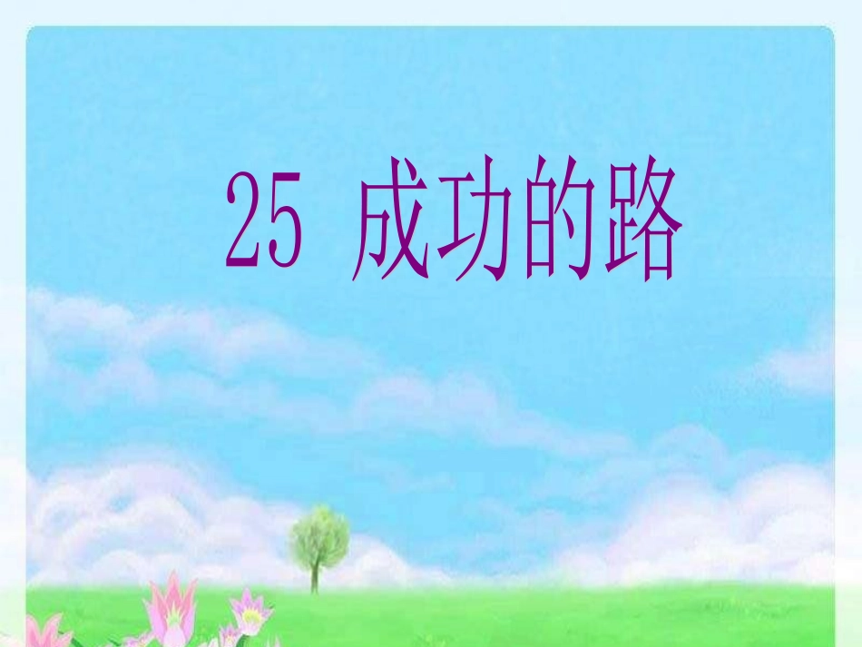 《成功的路》课件_第1页