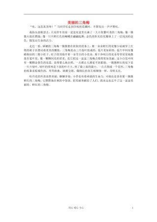 八年级语文-美丽的三角梅作文素材