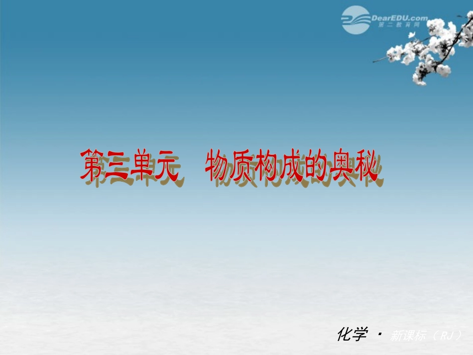 2012年九年级化学秋学期-第三单元—物质构成的奥秘配套课件-人教新课标版_第1页