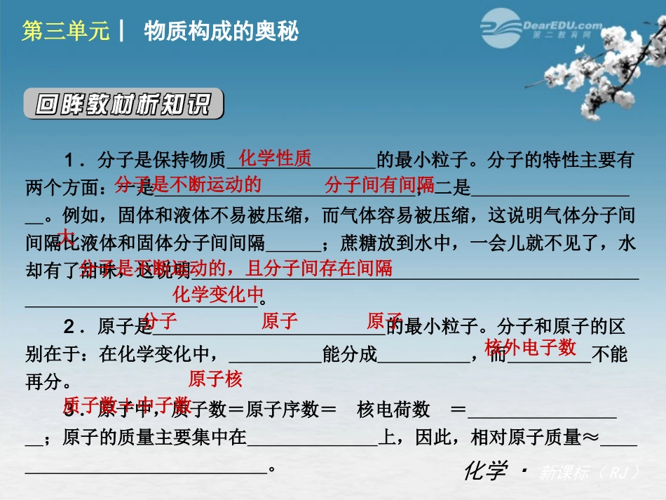 2012年九年级化学秋学期-第三单元—物质构成的奥秘配套课件-人教新课标版_第3页