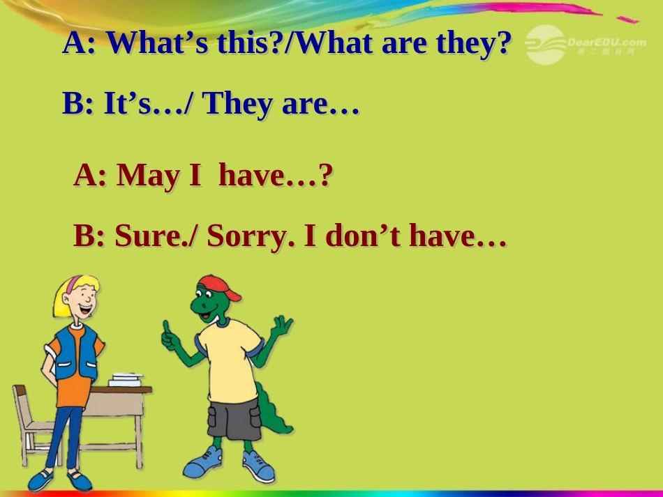 七年级英语上册-Lesson-5-May-I-Have-a-Book精美课件-冀教版_第3页