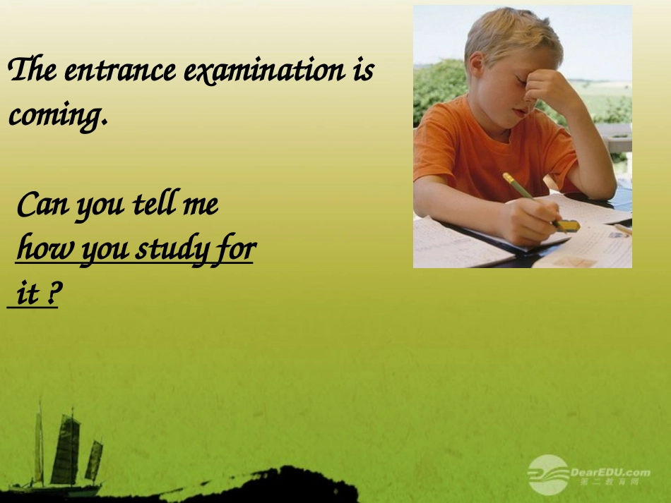 浙江省台州温岭市松门镇育英中学九年级英语上册《unit-1》课件-人教新目标版_第1页