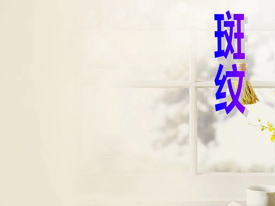 浙江省天台县育青中学高二语文《斑纹》课件_第2页
