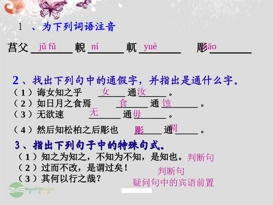 2012届高中语文-知之为知之-不知为不知课件-新人教版_第3页