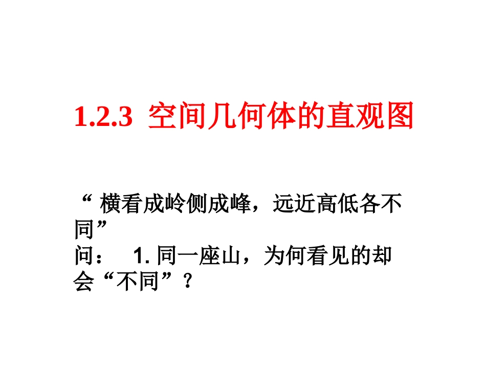 1.2.3空间几何体的直观图_第2页