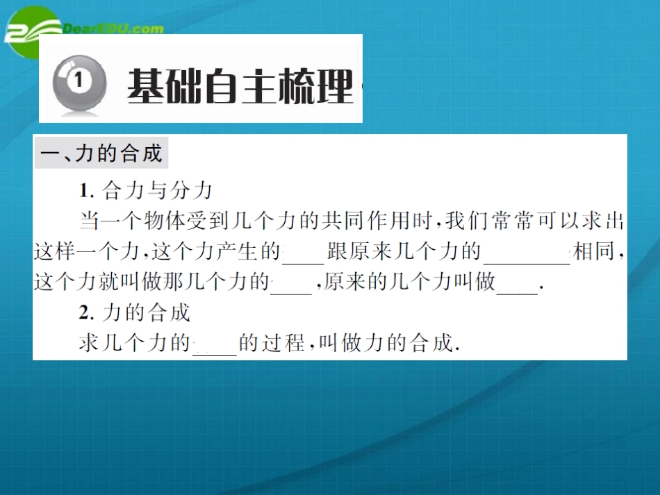高中物理-力的合成与分解课件-新人教版必修1_第2页