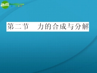 高中物理-力的合成与分解课件-新人教版必修1