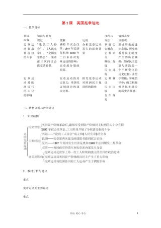 2012高中历史-7.1-《英国宪章运动》-新人教版选修2