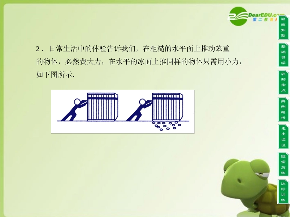 高中物理-同步教学第2章-4.摩擦力课件-教科版必修1_第2页