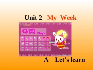 Unit2-My-week-A-Let's-learn