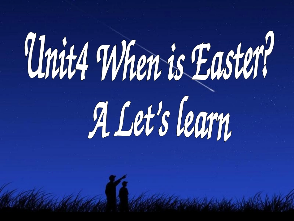 新版pep五年级下册Unit-4-When-is-Easter-A-let's-learn-课件_第1页
