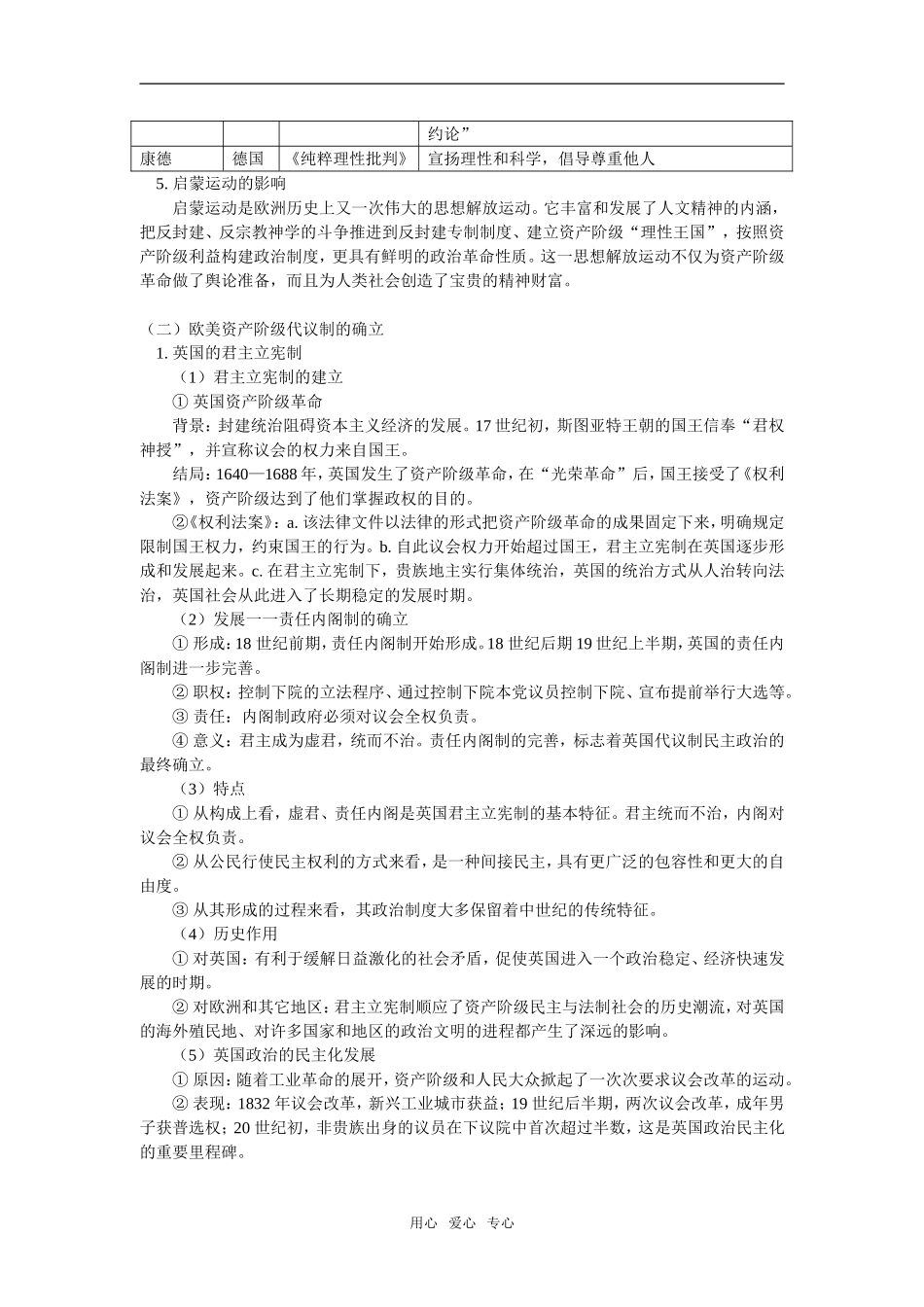高三历史专题六-资本主义政治制度的构想与实践、社会主义从理论到实践人教实验版知识精讲_第2页