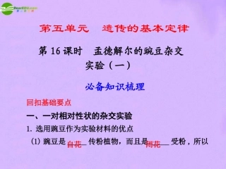 2011届高考生物-考点专题复习课件15