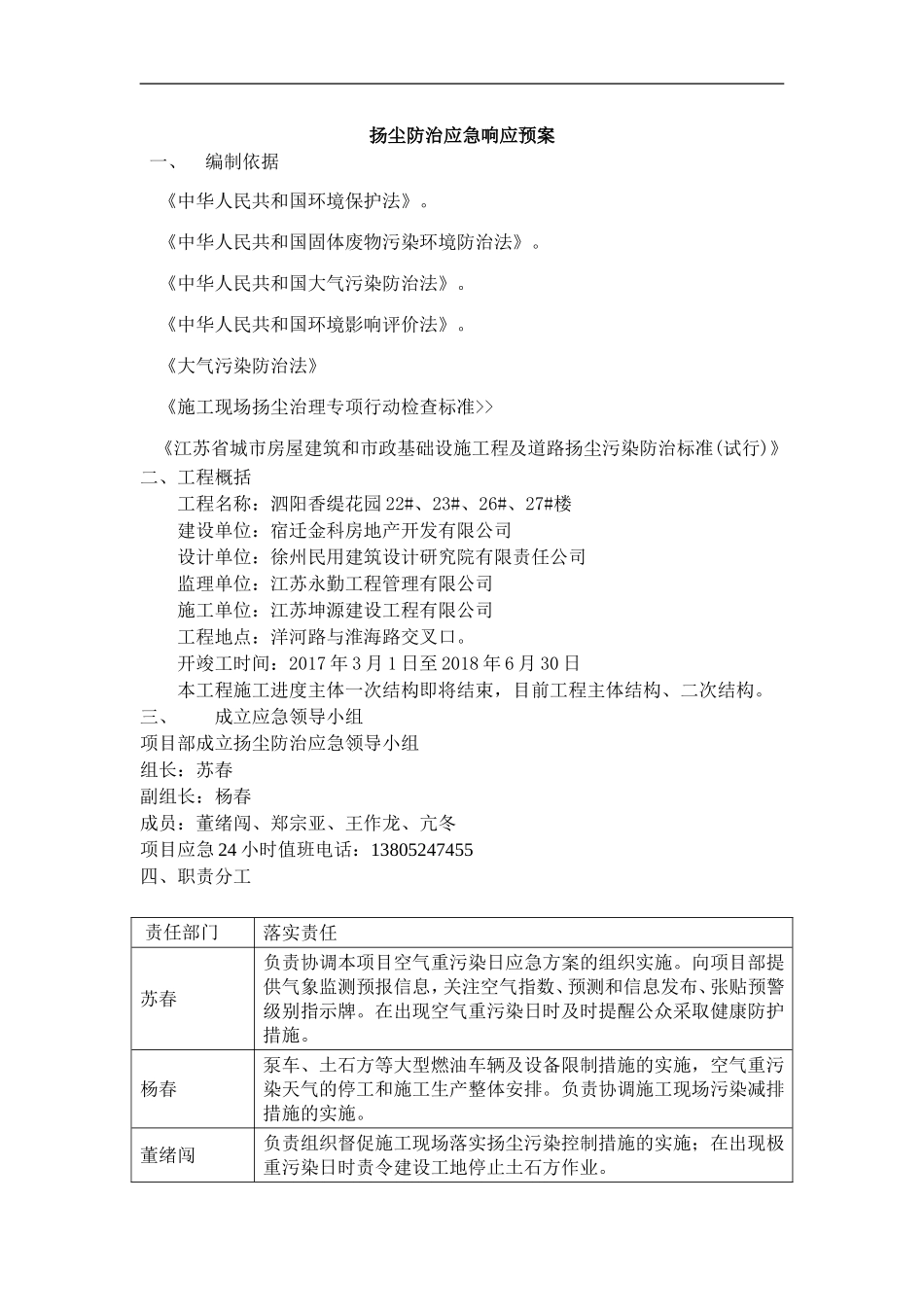 6.扬尘防治应急响应预案_第1页