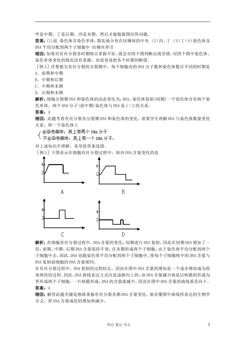 高中生物《细胞增殖》同步练习1-苏教版必修1_第2页
