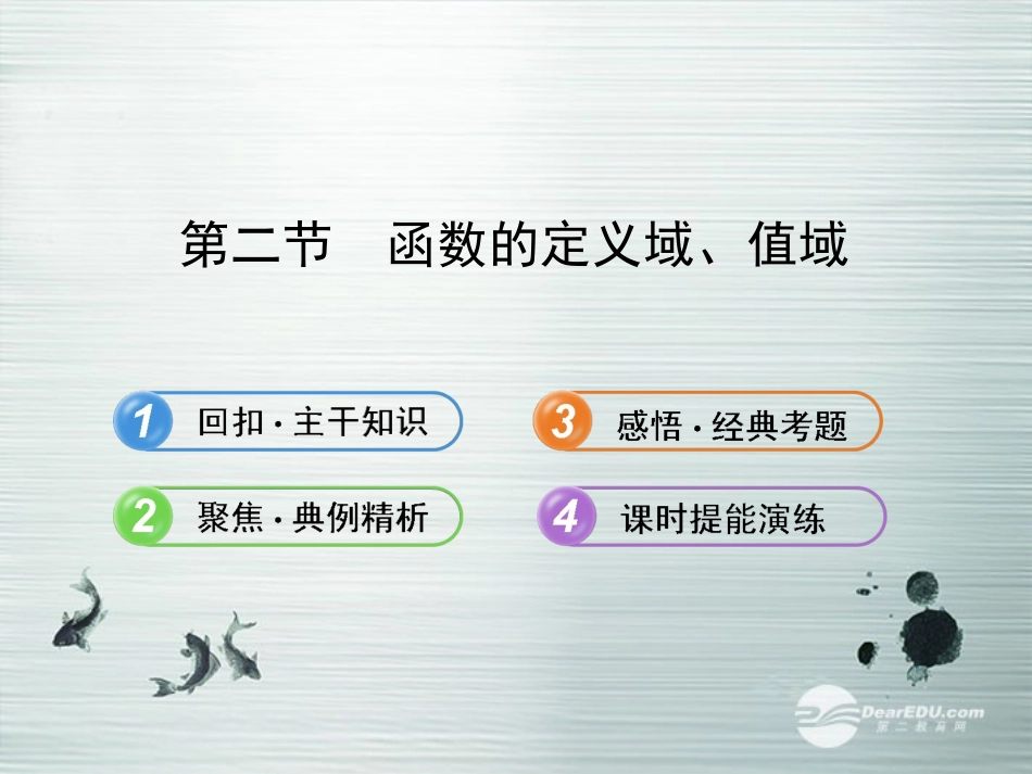 【全程复习方略】(广西专用)2013版高中数学-2.2函数的定义域、值域配套课件-理-新人教A版_第1页