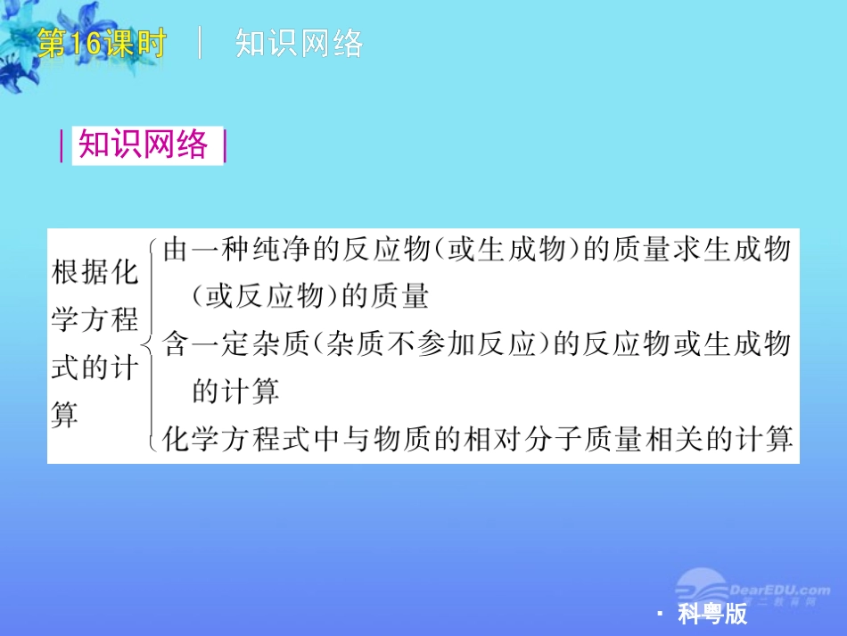 云南省大理州喜洲镇第一中学九年级化学-第16课时《根据化学方程式计算》课件-人教新课标版_第2页