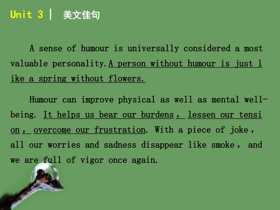 2012届高考英语-第3讲-Unit3A-taste-of-English-humour课件-北师大版必修4_第3页