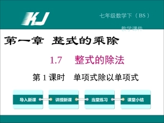 单项式除以单项式
