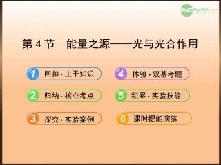 【全程复习方略】(江苏专用)2013版高中生物-5.4能量之源-光与光合作用配套课件-新人教版必修1