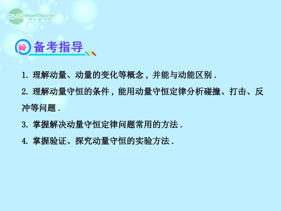 【全程复习方略】2013版高中物理-动量守恒定律及其应用课件2-沪科版选修3-5_第3页