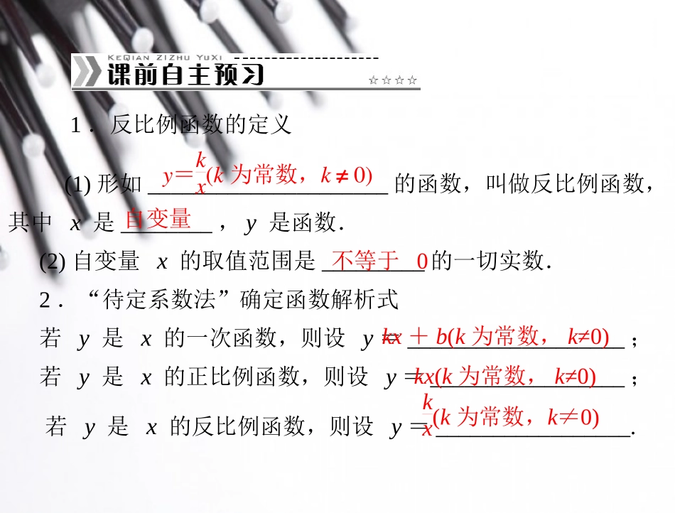 反比例函数(一)_第2页