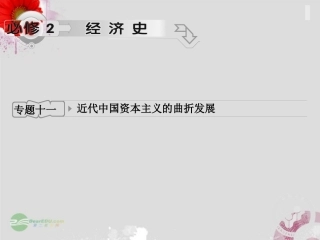 【立体设计】2013高考历史-专题11-第1节-近代中国资本主义的曲折发展近代中国资本主义的曲折发展-人民版必