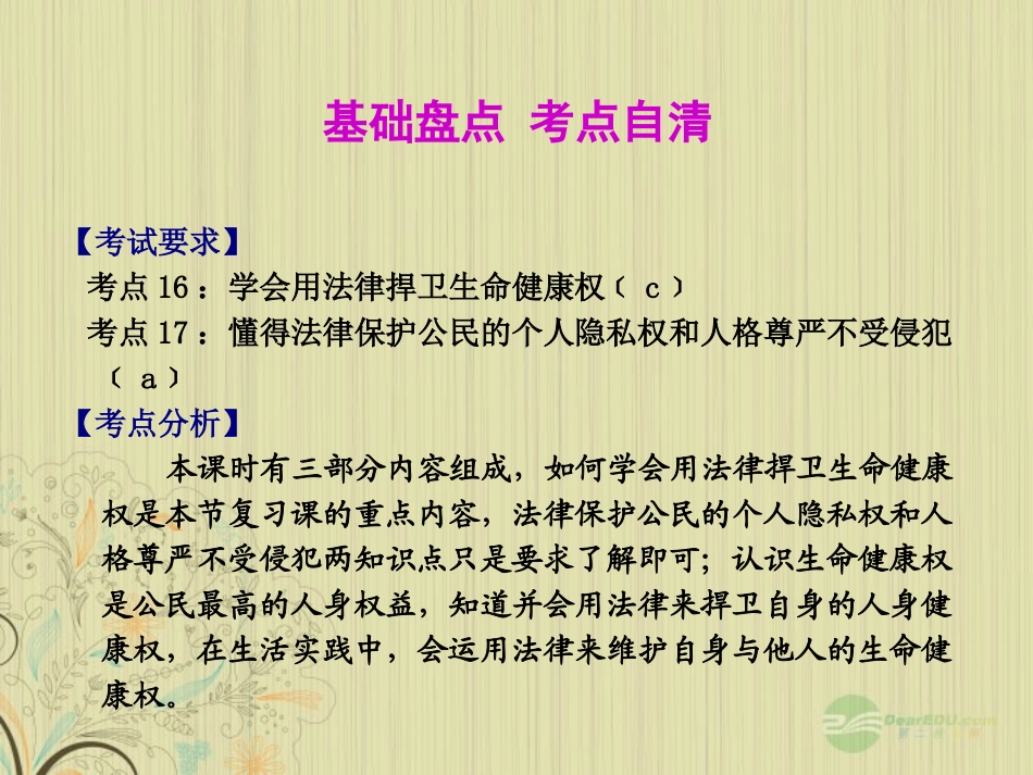 2012版聚焦新中考社会思品一轮复习-第36课-公民的人身权利课件_第2页