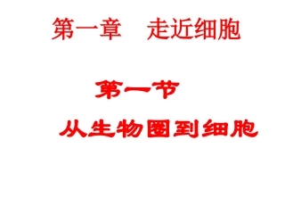 《从生物圈到细胞》课件2