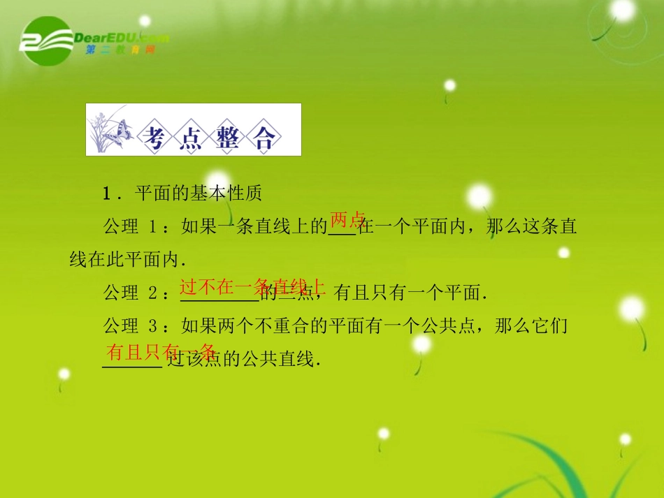 高三数学-第五篇-第二节-空间图形的基本关系与公理课件-理-北师大版_第2页